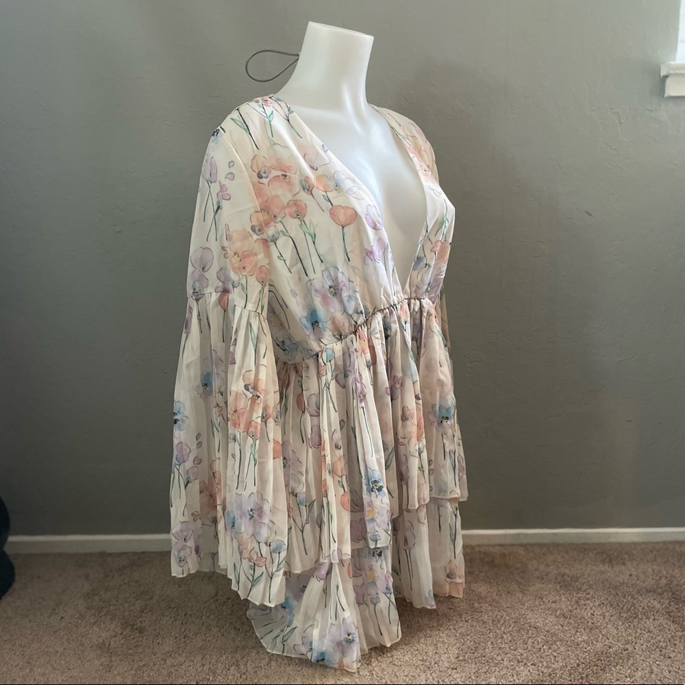 NWT - Pastel Floral Mini Dress - Picture 4 of 6